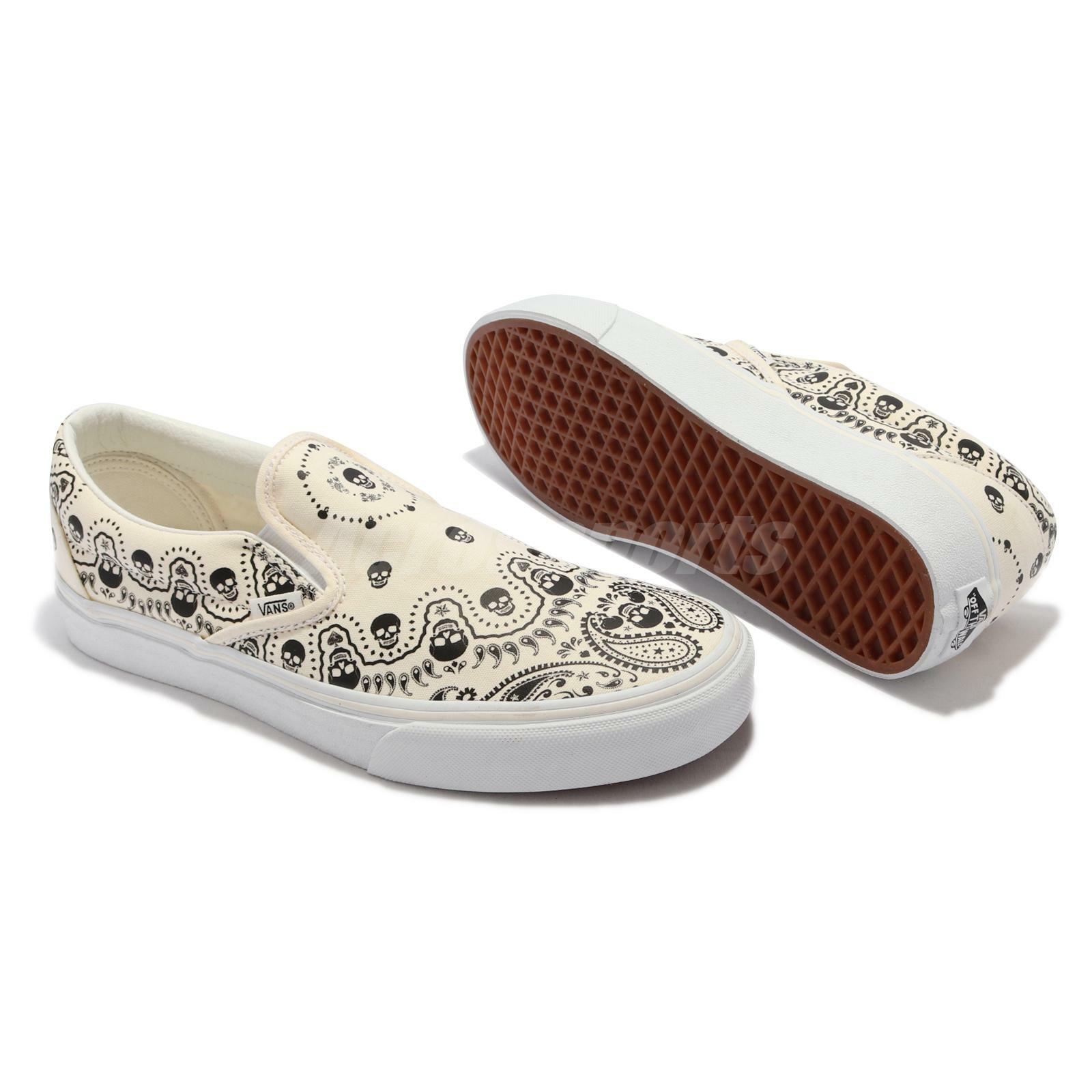 VANS Bandana Skull Classic Slip-On Shoes - OFWHT - VN0A33TB42S | Tillys