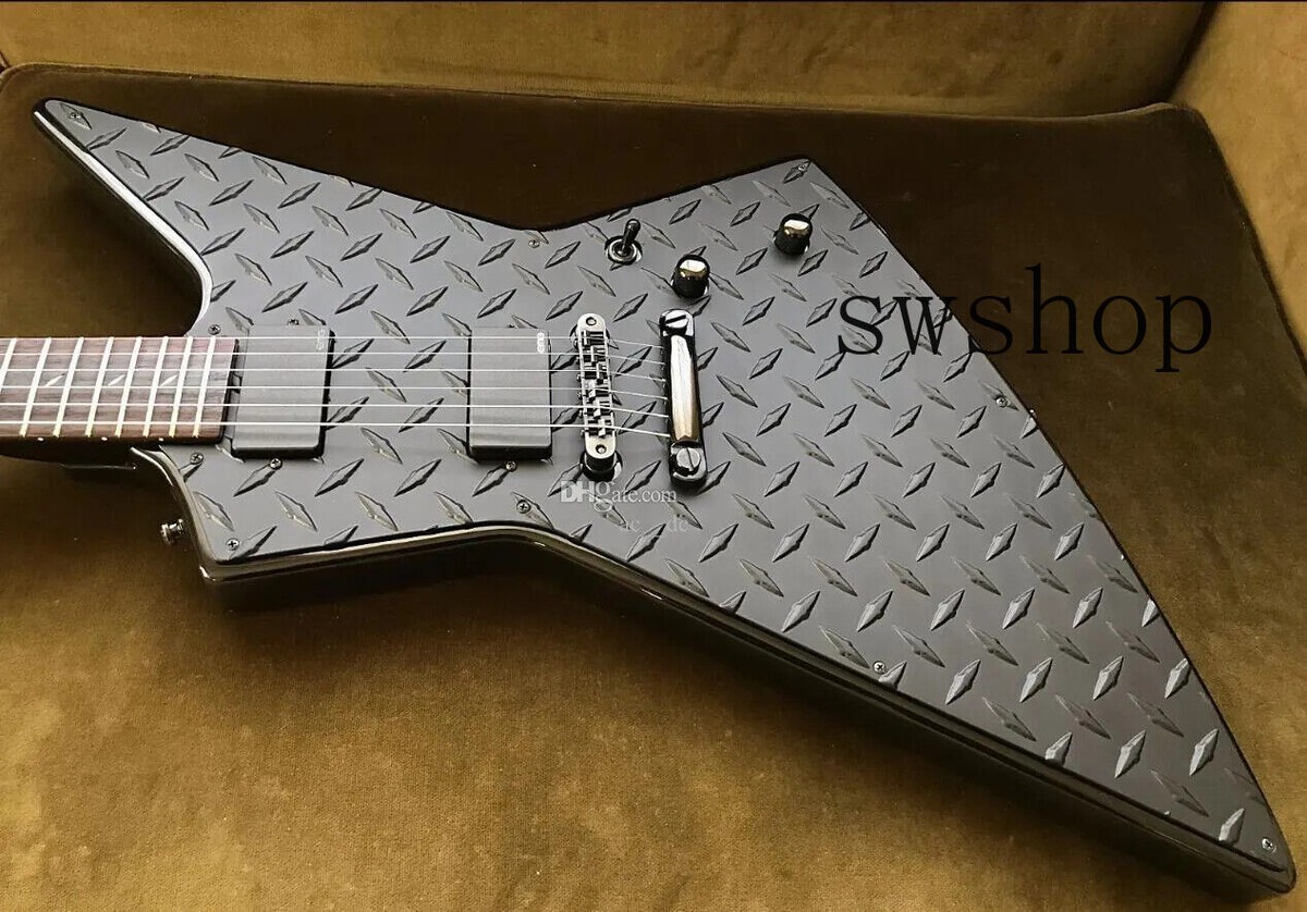LTD JH-2 James Hetfield Matte Black Diamond Plate Explorer