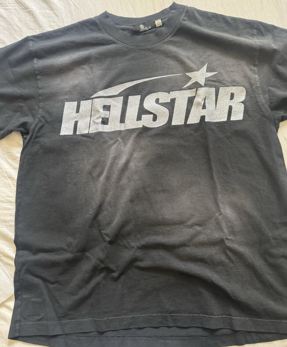 【極美品】Hellstar Classic Glitter Logo Tシャツ Hellstar Classic Glitter Logo T-shirt Black Men's - FW24 - US