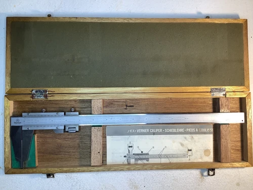 Mitutoyo 534-105? Long Jaw Vernier Caliper W Fine Adjustment 0-14" Machinist
