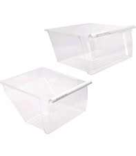 2 PACK UPGRADED 2188656 Upper Refrigerator Crisper Bin  2188664 Lower chipp