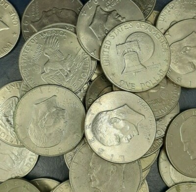 A (Lot of 10) Eisenhower ''IKE'' DOLLAR U.S. Mint Coins Average Circulated!