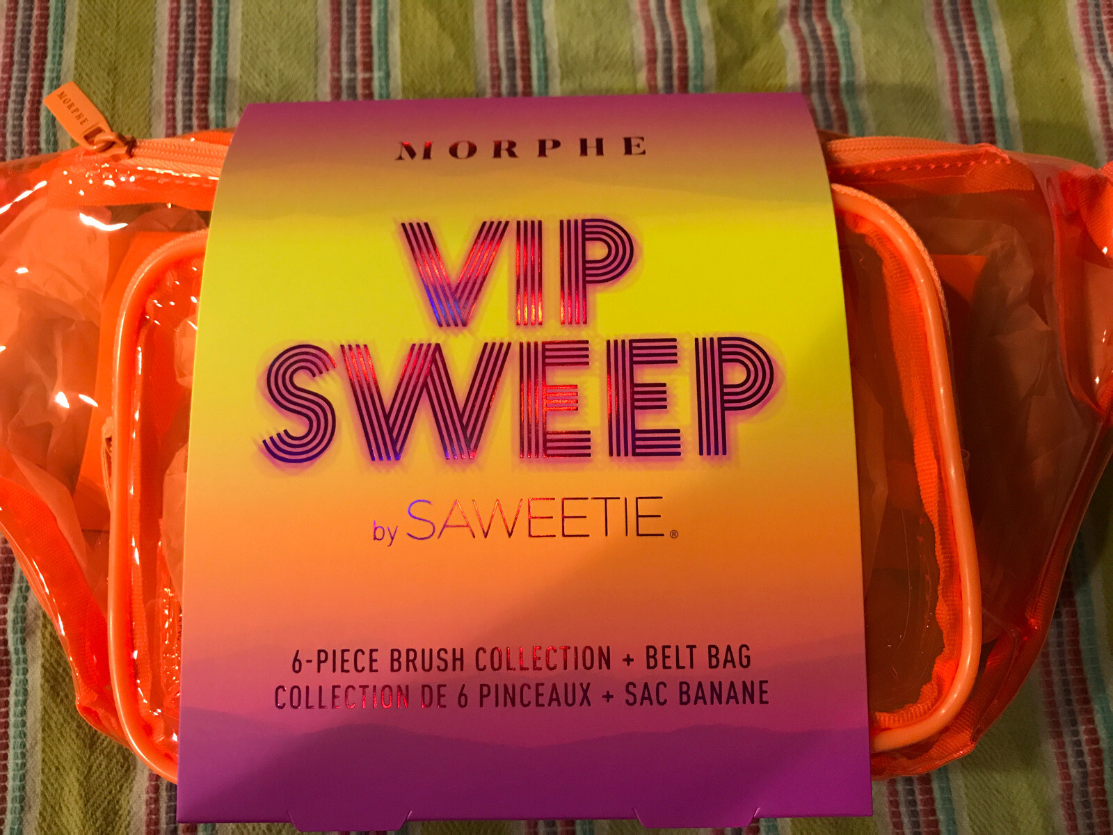 MORPHE Brush Set With Bag VIP SWEEP By Saweetie 6 Pc Brush Set + Belt