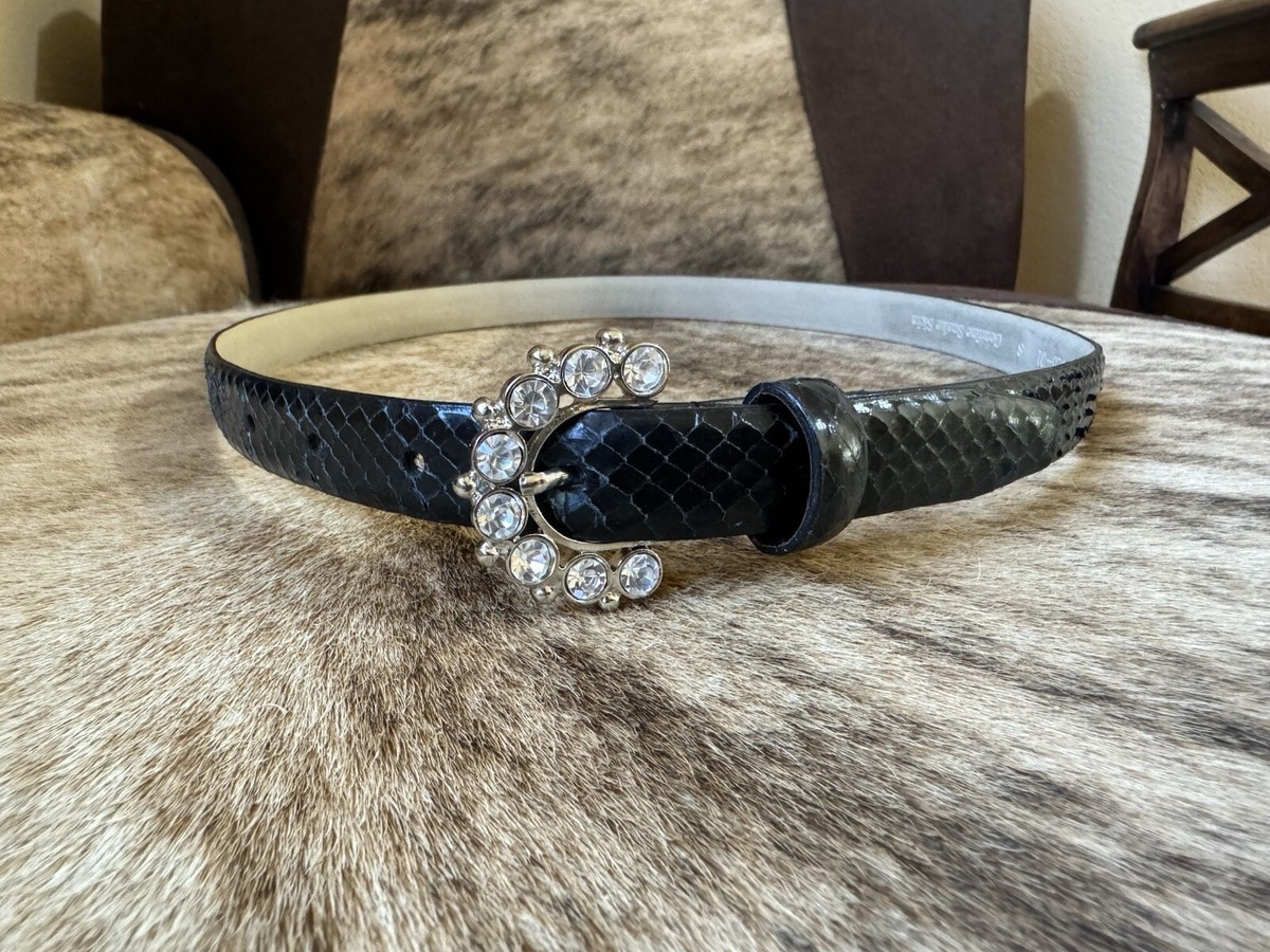 Kenneth Jay Lane Genuine Snake Skin Unisex Belt | eBay display picture 1