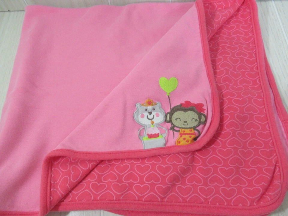 Carters Just One You обезьяна розовые сердца серый кот кекс детское одеяло для приема - Изображение 2 из 4