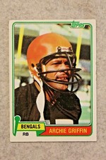 1981 Topps Football #38 ARCHIE GRIFFIN-CINCINNATI BENGALS- VINTAGE FOOTBALL CARD