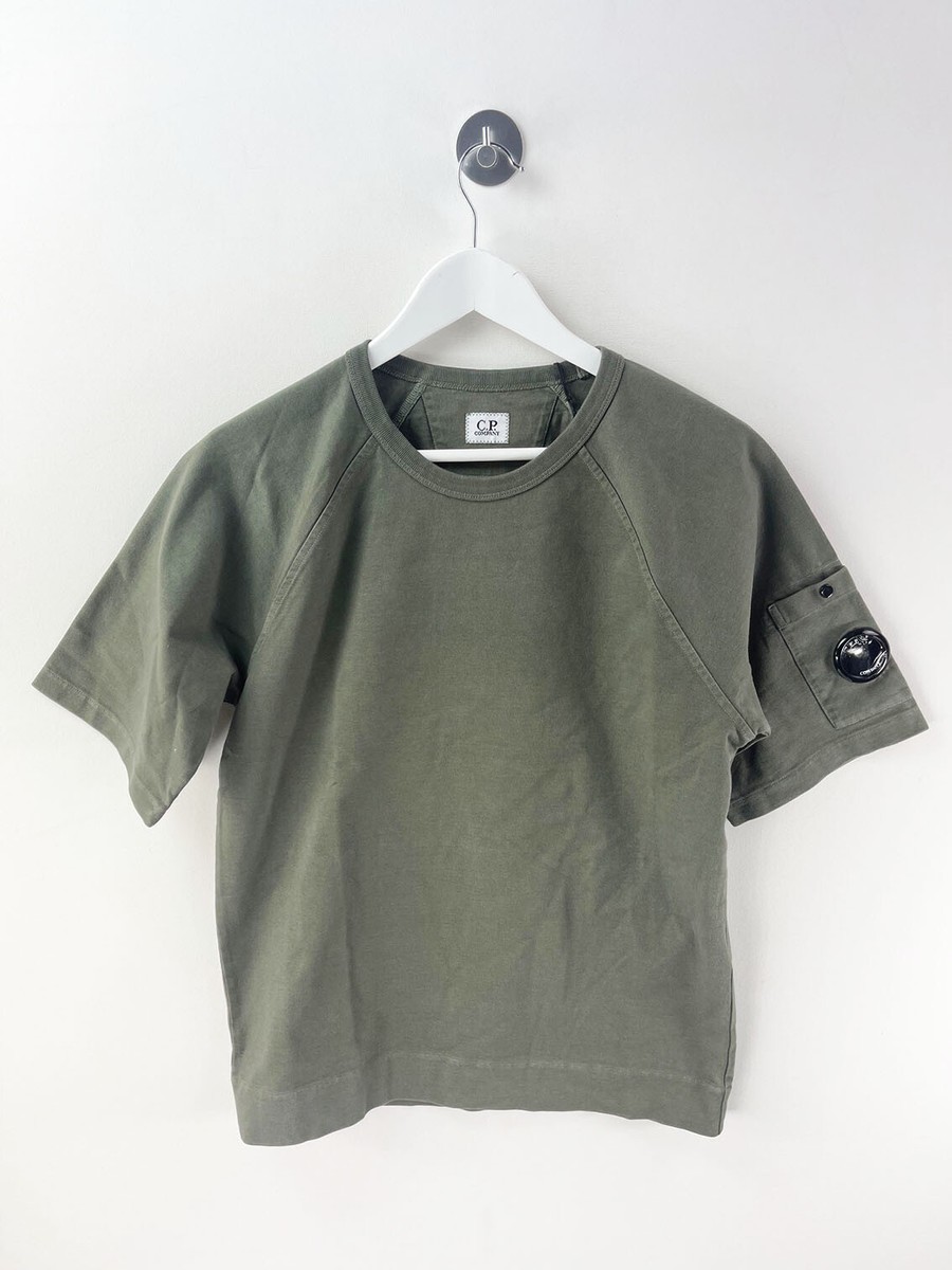 CP COMPANY Heavy Jersey Mixed Short Sleeve Sweatshirt / T