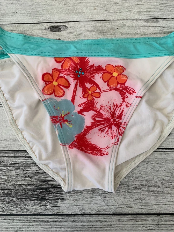Vintage Maia Swim Bottom Women's Large Side Tie Hawaiian Retro Bikini Beach Y2K - Image 2 of 4
