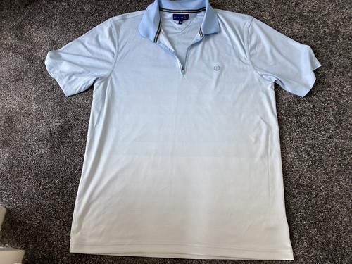 Lincoln Herren blau Kurzarm Kragen Golf Polo Shirt Größe Medium