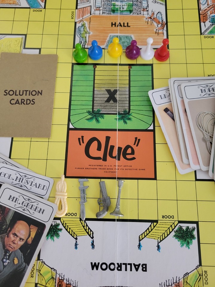 Clue Board Game Detective Crime Parker Brothers 1960s VTG eBay
