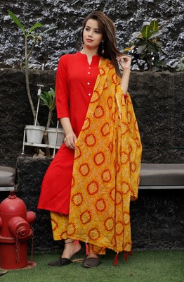 Indian pakistani kurta dress With dupatta pant Flared Top Tunic Set blouse-ft10