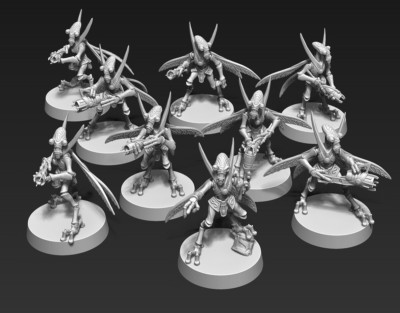 Star Wars Legion Geonosian Warriors Squad Pack Proxy Models 3d Printed
