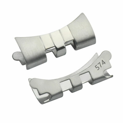 2 - 574 END PIECE LINK FOR JUBILEE WATCH BAND 34MM ROLEX 19MM STAINLESS STEEL