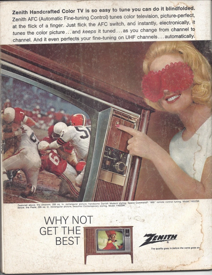 1967 10/22 football program St. Louis Cardinals Philadelphia Eagles Water Stain - Image 2 of 2