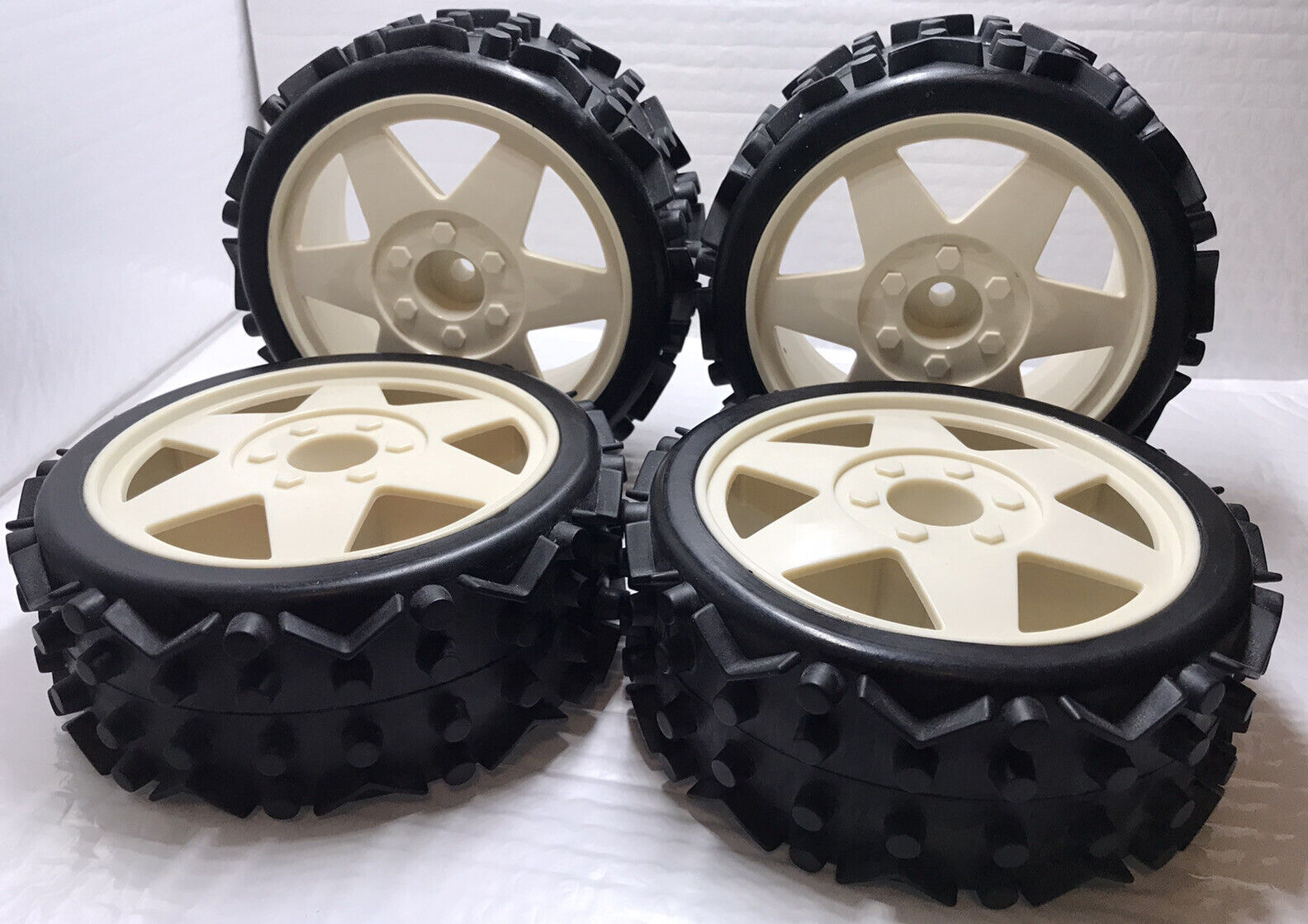 Tire Set 4PCS For Duratrax Firehammer Smartech Carson FG 1/5 Scale RC Buggy