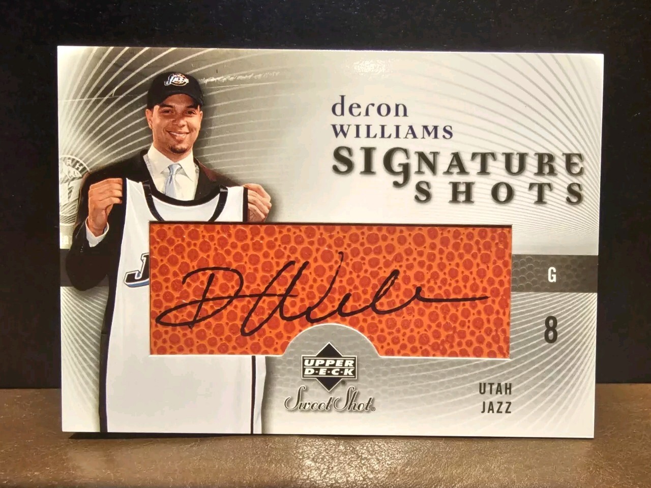 DERON WILLIAMS Utah Jazz/Illini 2005-06 Upper Deck Signature Shots RC AUTO Ball