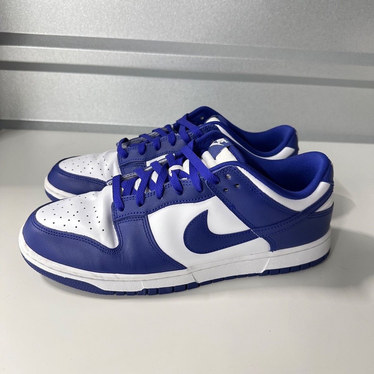 新品未使用 NIKE DUNK LOW RETRO CONCORD 28cm Nike Dunk Low Retro Shoes Concord Blue White Pre-Owned Mens