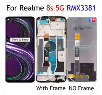 For Oppo Realme 8s 5G RMX3381 LCD Display Touch Screen Digitizer Panel Assembly 