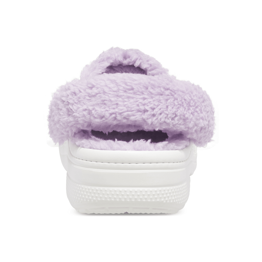 New CROCS Womens BAYA LINED FUZZ-STRAP CLOG 206633-577 WHITE