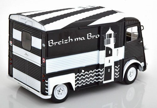 Citroen Type Hy 1969 Breizh Black White Solido S1804812 1:18 Metal Britain - Picture 2 of 4
