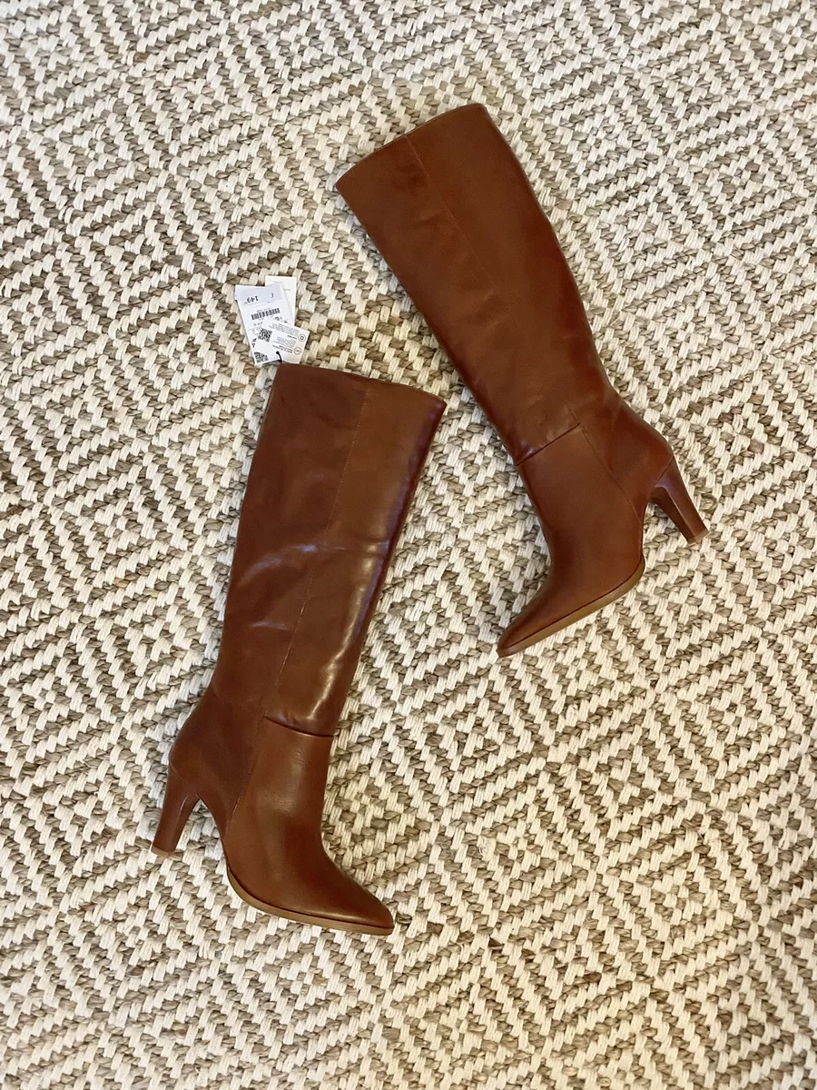 Zara tan sale boots