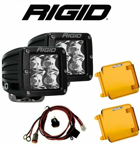 Rigid Dually D-series Pro Spot Beam Led Lights w/Harness + Amber Light Covers - 第 1/9 張圖片