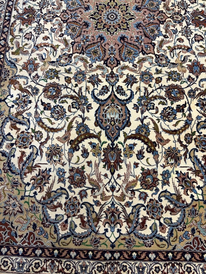 Very Fine Esfahann Silk&Wool Rug 5x7 ft Cica 1970. 4911. eBay