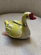 Vintage Clockwork Tin Wind Up Gosling Duck