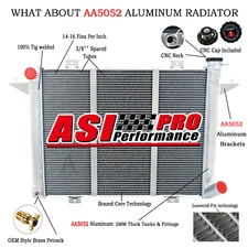 4Row Aluminum Radiator fit 1989-93 91 Dodge D250 D350&W250 W350 5.2 5.9L Cummins