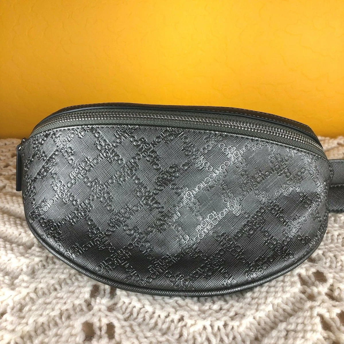 French Connection Fanny Pack in Grey with Zipper Belt Bag eBay