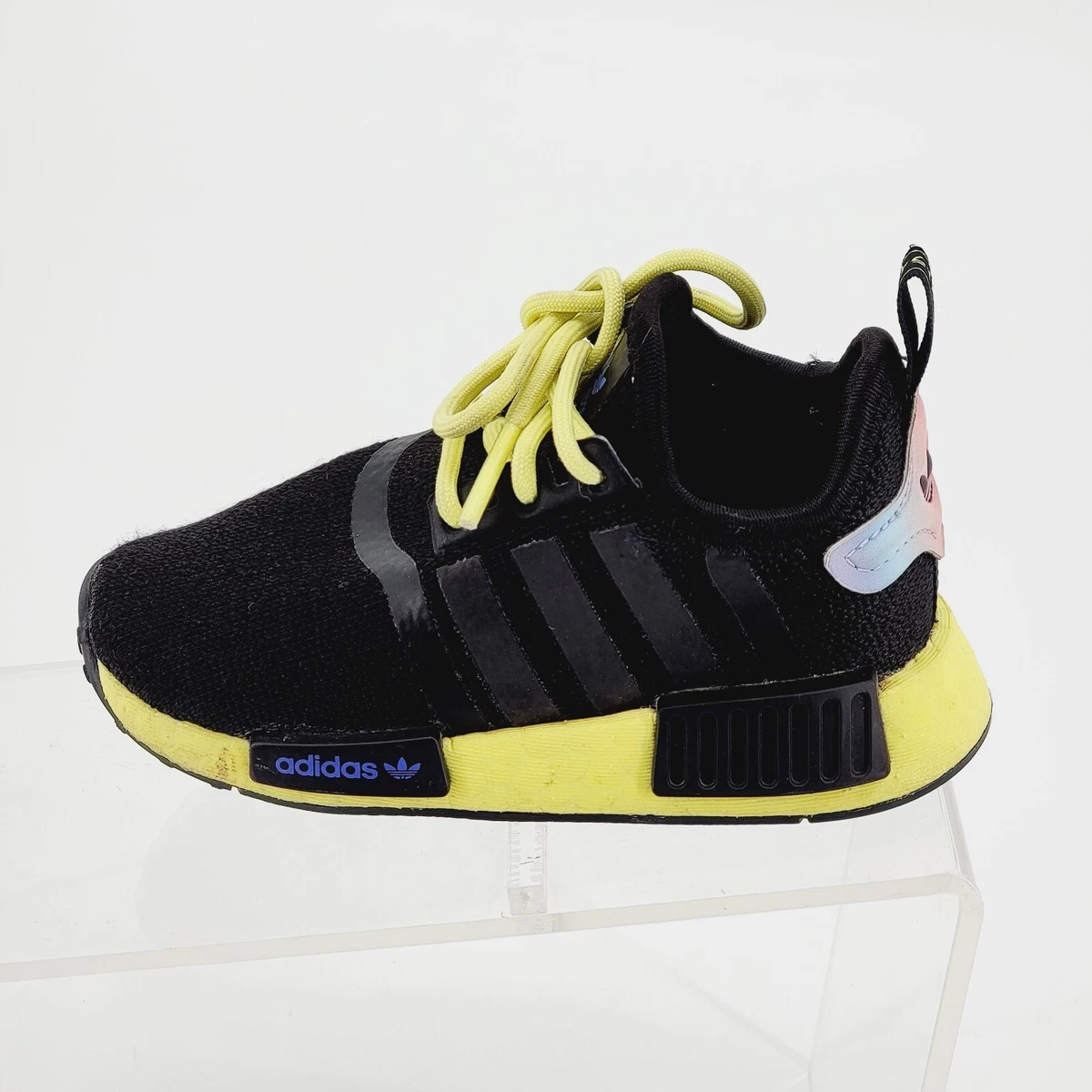 genéticamente Descubrimiento Invalidez ADIDAS NMD R1 BLACK PULSE YELLOW 2021 KIDS/TODDLER SZ 7K | eBay