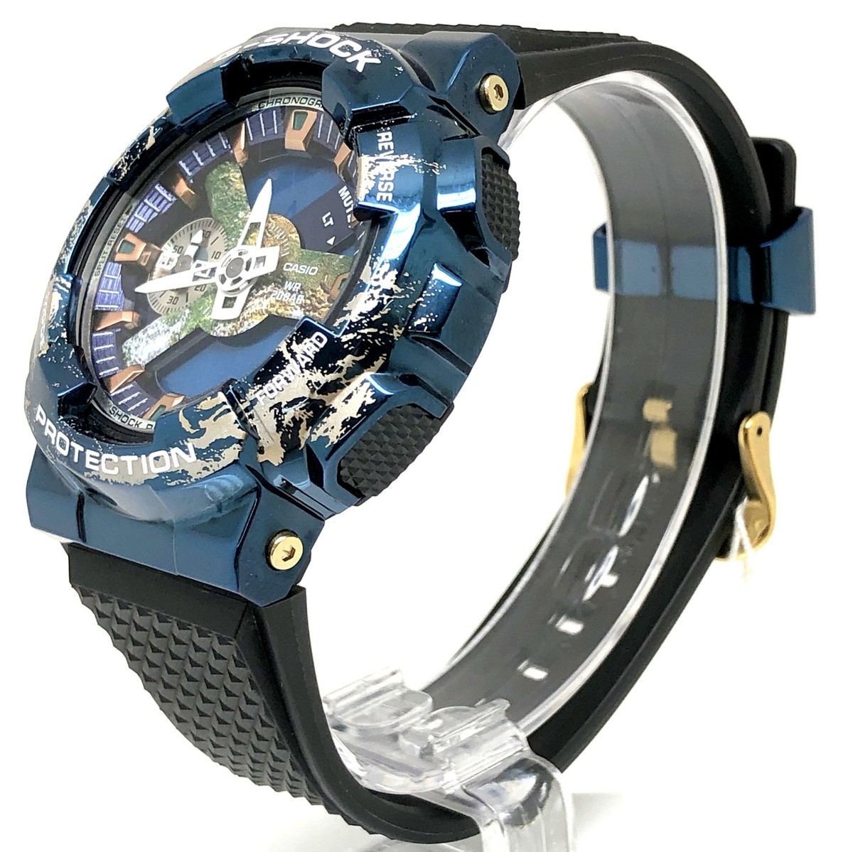 Casio G-Shock GM-110EARTH-1AJR metal bezel earth motif Casio G-Shock GM-110EARTH-1AJR metal bezel earth motif