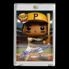 Roberto Clemente #21 Pittsburgh Pirates Facsimile Auto Custom Funko Pop Card!