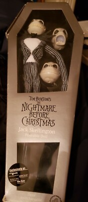 Nightmare Before Christmas Jack Skellington, 3 heads, poseable; Applause