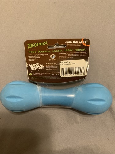 NEW West Paw Zogoflex Hurley Dog Toy Blue Small - Picture 2 of 2