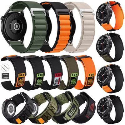 Für Samsung Galaxy Watch 3 4 5 6 7 FE Active Watch 42/46mm Gear S3 Nylon Armband