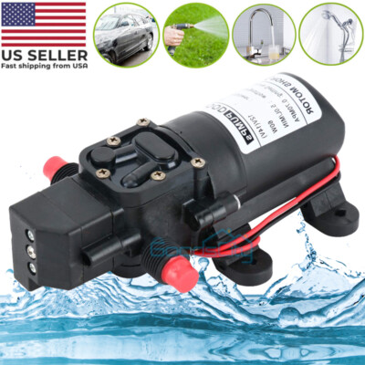 #ad UPGRAGE 12V Water Pressure Diaphragm Pump Self Priming Pump130 PSI Home Boat RV $28.99