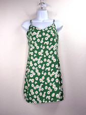 Reformation Seville Print Sunflower Mini Dress Judy Green Size S Green Floral