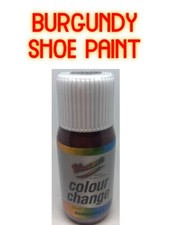BURGUNDY SHOE PAINT  Included Brush Colour Change Leather  Synthetic Shoe