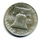 1963 D FRANKLIN HALF DOLLAR 90% SILVER 50 CENT OLD RARE 50CENT FACE COIN 10#8339 — photo 2