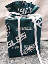 NFL Philadelphia Eagles  green cotton fabric, handmade, square tissue box cover