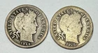 1914-S and 1915-S Barber 10c Silver Dime Lot of 2