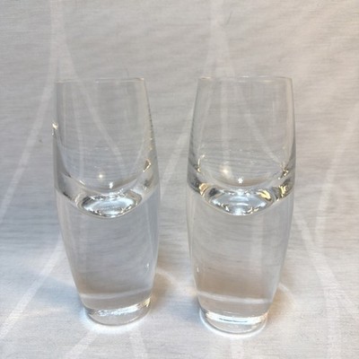 Krosno Poland Kirby Cordial Gradual Shot Glasses Weighted Bottom 4.5''H - 2 ea.