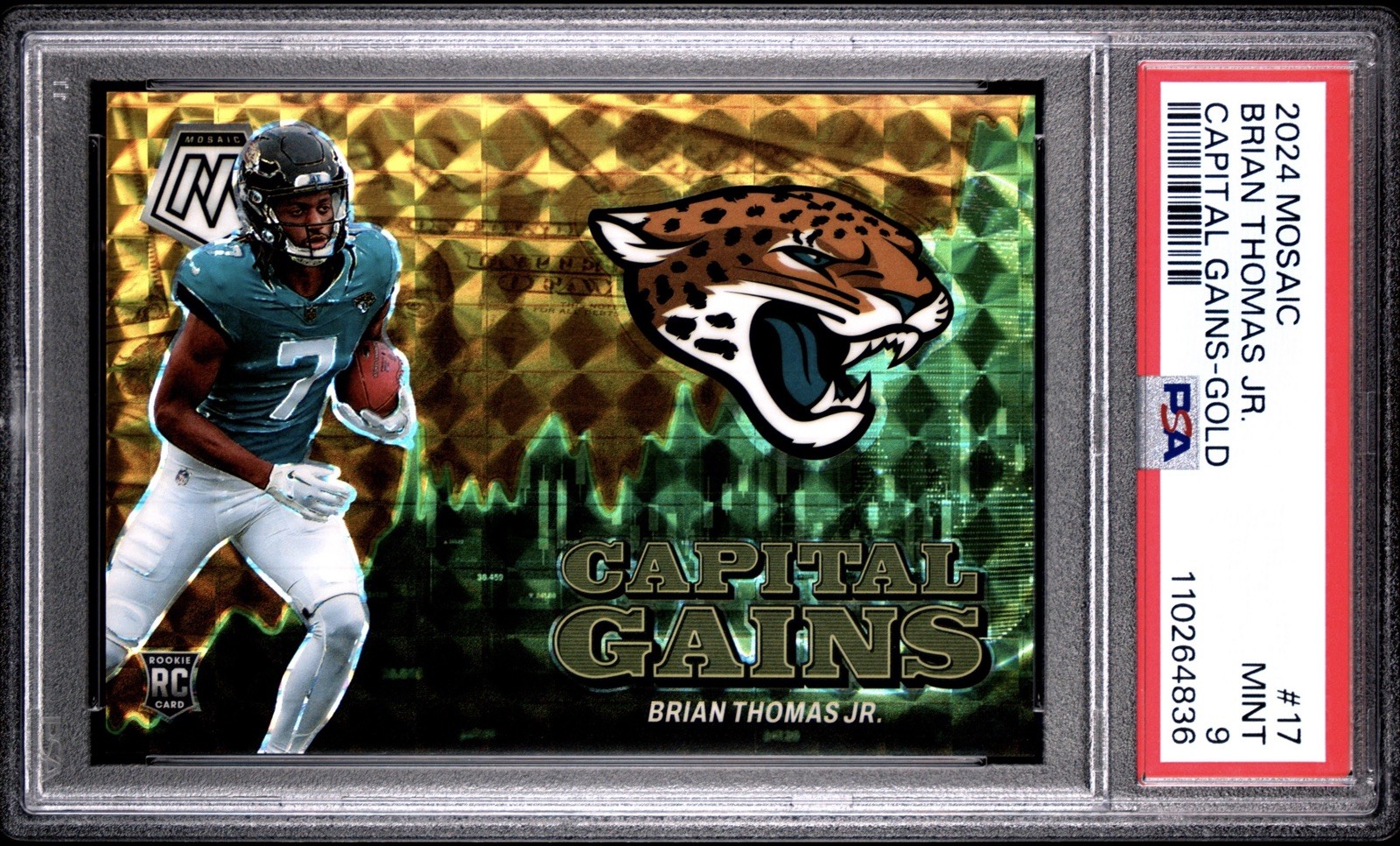 Brian Thomas Panini Mosaic Capital Gains #17 Gold