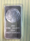 10 oz. Silver Silvertowne Buffalo Bar .999 Fine Silver in protective cover