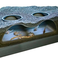 Aquarium Underground Tunnel Cave Natural Curve Two Hole Viewing Fish Shrimp