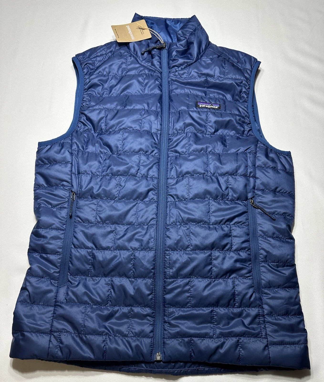 Patagonia Nano Puff Vest Clement Blue Full Zip Primaloft 84243 Mens NWT New