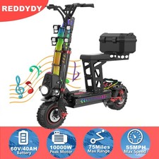 REDDYDY10000W Electric Scooter 60V/40Ah Premium Seat Built-in Audio Music Player
