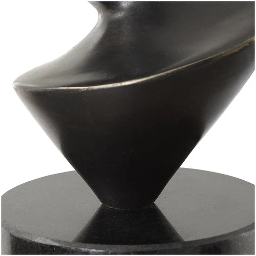 Uttermost 18139 All Twisted 20-3/4" Tall Cast Iron and Marble - Black / Aged - Picture 2 of 3