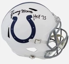 Lenny Moore Signed Colts Riddell Full Size Speed Rep Helmet w/HOF'75 - (SS COA)